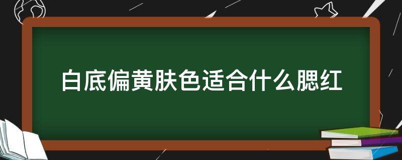 白底偏黄肤色适合什么腮红 白底偏