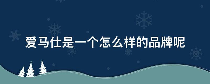 爱马仕是一个怎么样的品牌呢（爱马仕