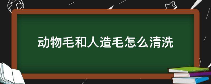 动物毛和人造毛怎么清洗（人造毛和动