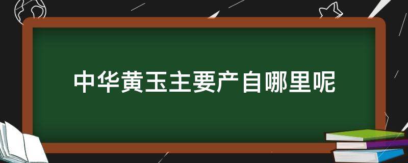 中华黄玉主要产自哪里呢（中国黄玉产