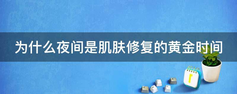 为什么夜间是肌肤修复的黄金时间（为