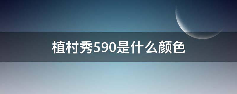 植村秀590是什么颜色（植村秀590多少