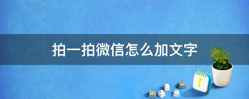 拍一拍微信怎么加文字 微信拍一拍