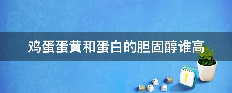 鸡蛋蛋黄和蛋白的胆固醇谁高（鸡蛋蛋