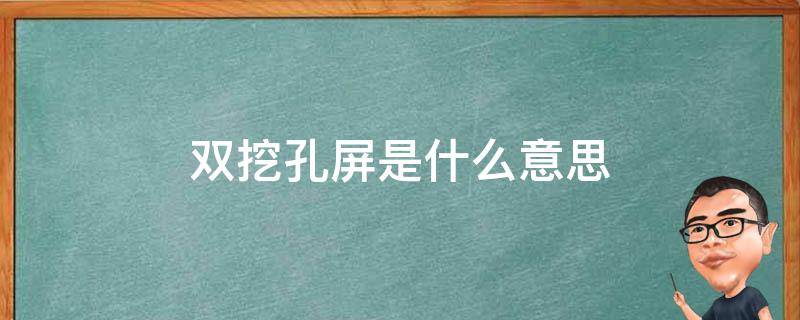 双挖孔屏是什么意思 双挖孔屏幕